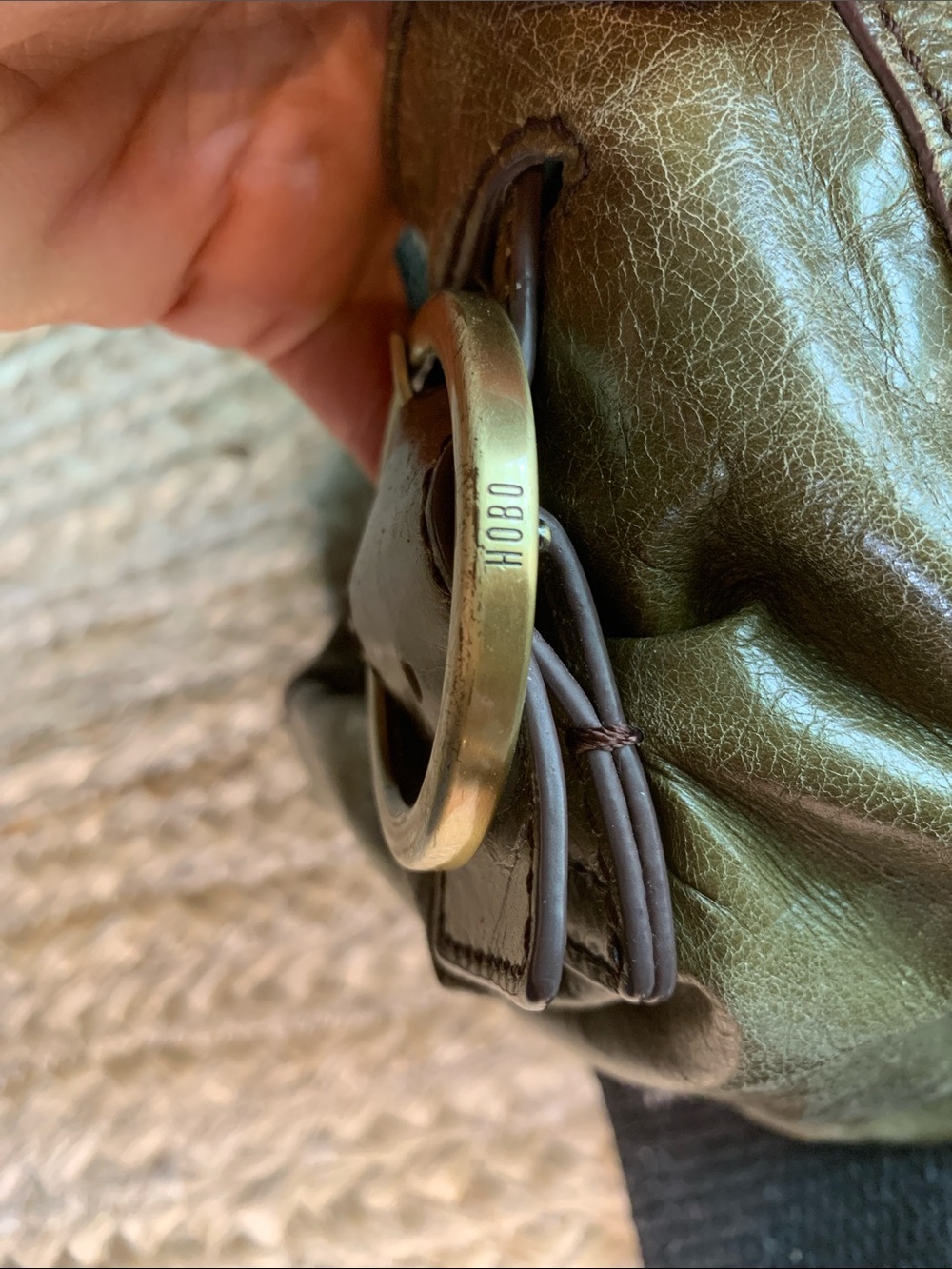 HOBO Render Olive Green Leather Shoulder Bag - Picture 15 of 15